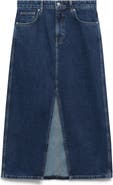 MANGO Denim Midi Skirt