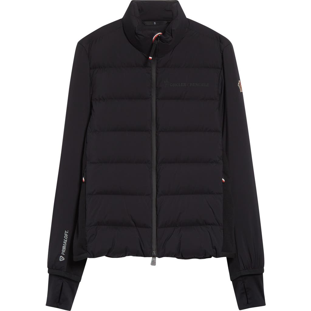 Moncler Araripe Mixed Media Down Jacket In Black