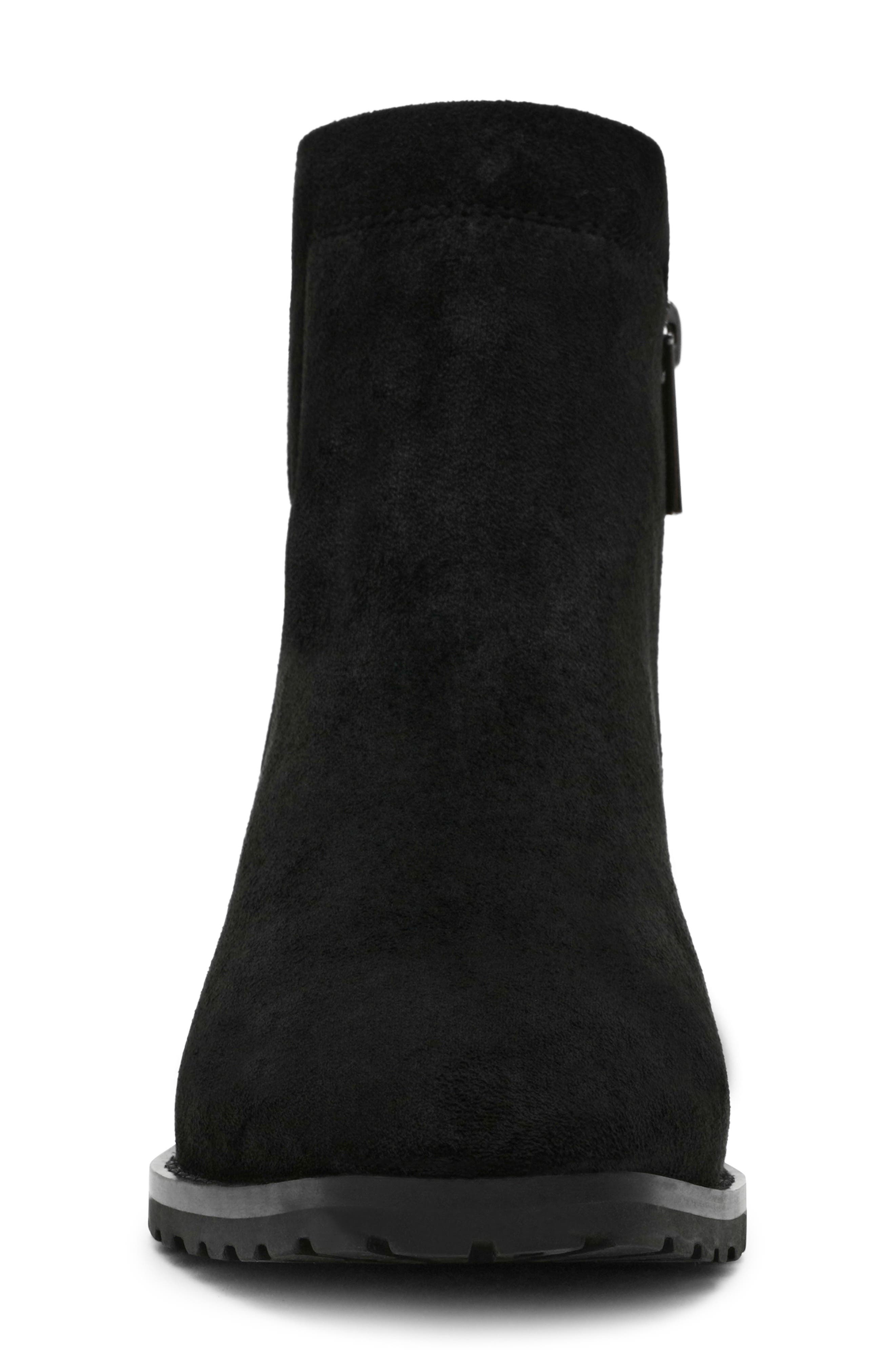 Anne Klein Shellby Bootie, Alternate, color, Black Suede