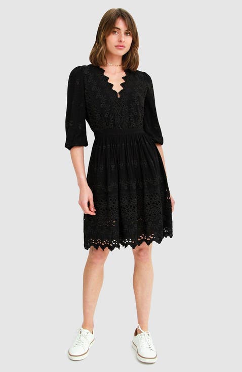 Sweet Talk Eyelet Mini Dress