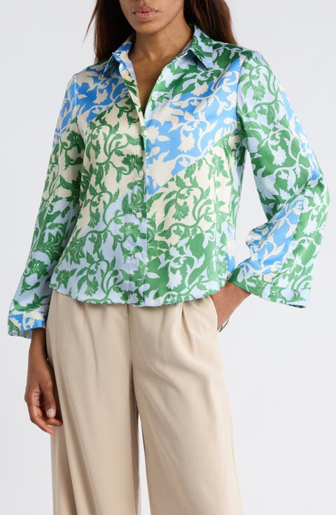 Milad Oversize Bell Sleeve Button-Up Shirt