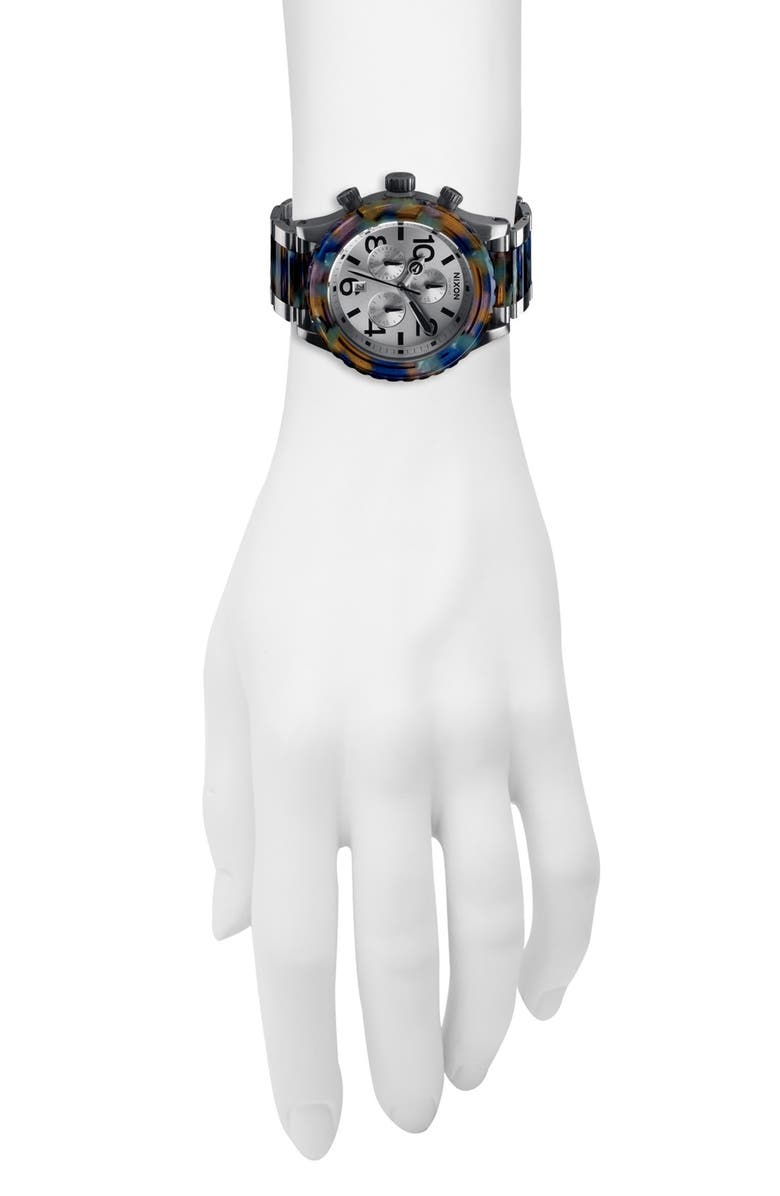 Nixon 'The 42-20 Chrono Watercolor' Bracelet Watch, 42mm, Alternate, color, 