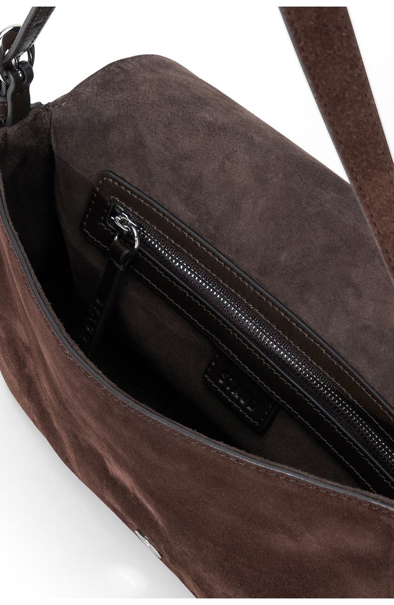 STAUD Harlow Leather Shoulder Bag, Alternate, color, Espresso