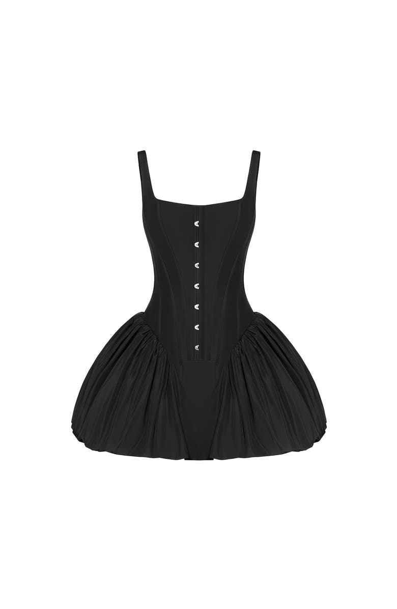 Milla Black corset mini dress, Main, color, Black