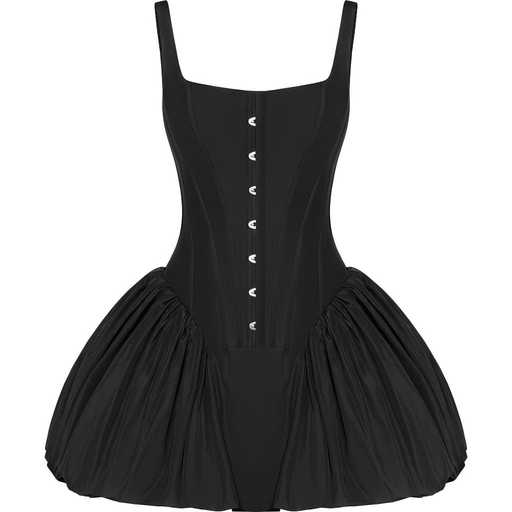 Milla Black Corset Mini Dress In Black