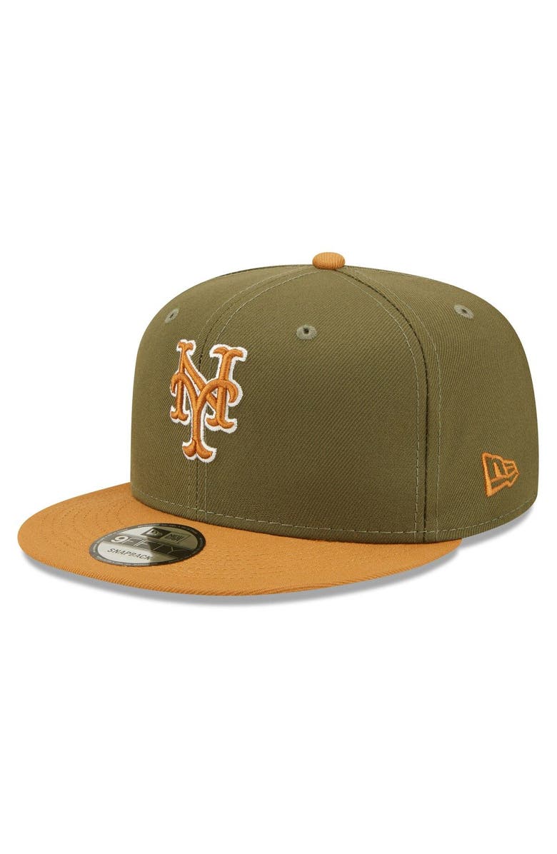 New Era Men's New Era Green/Brown New York Mets Color Pack Two-Tone 9FIFTY Snapback Hat, Main, color, 