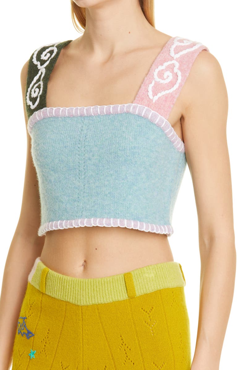 YanYan Cloud Knit Wool Blend Crop Top, Alternate, color, 