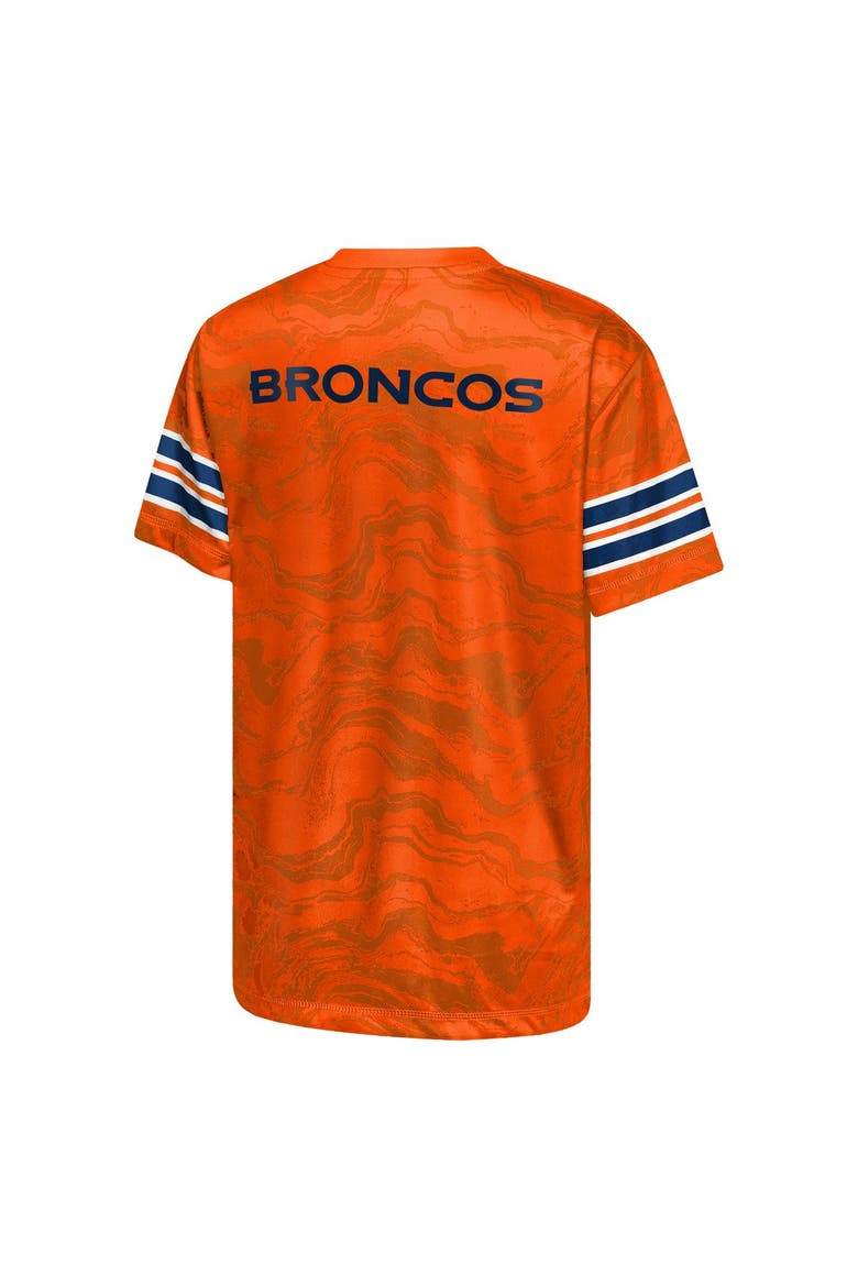 Youth Outerstuff  Orange Denver Broncos Slant Route Performance T-Shirt, Alternate, color, Orange