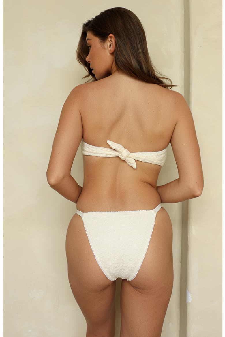 Bridget Bandeau Bikini Top, Alternate, color, Cloud Dancer