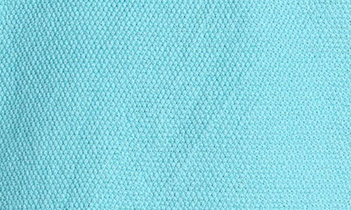 Studio Garnet Los Angeles Textured Short Sleeve Cotton Sweater In Turquoise