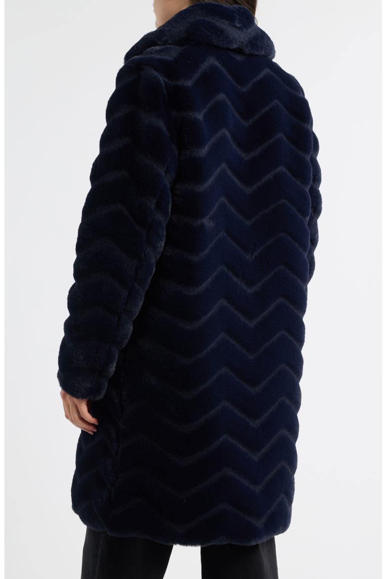 Faux Fur Coat, Alternate, color, NAVY