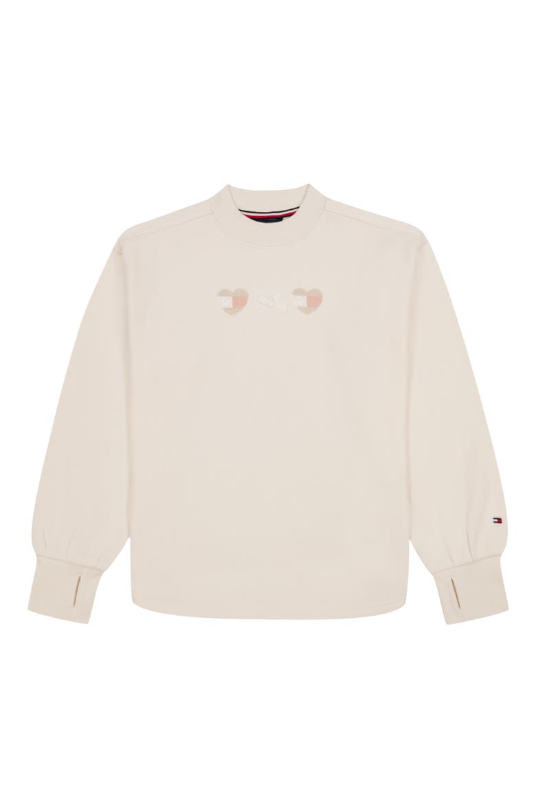 Kids' Mock Neck Fleece Sweatshirt, Main, color, NATURAL