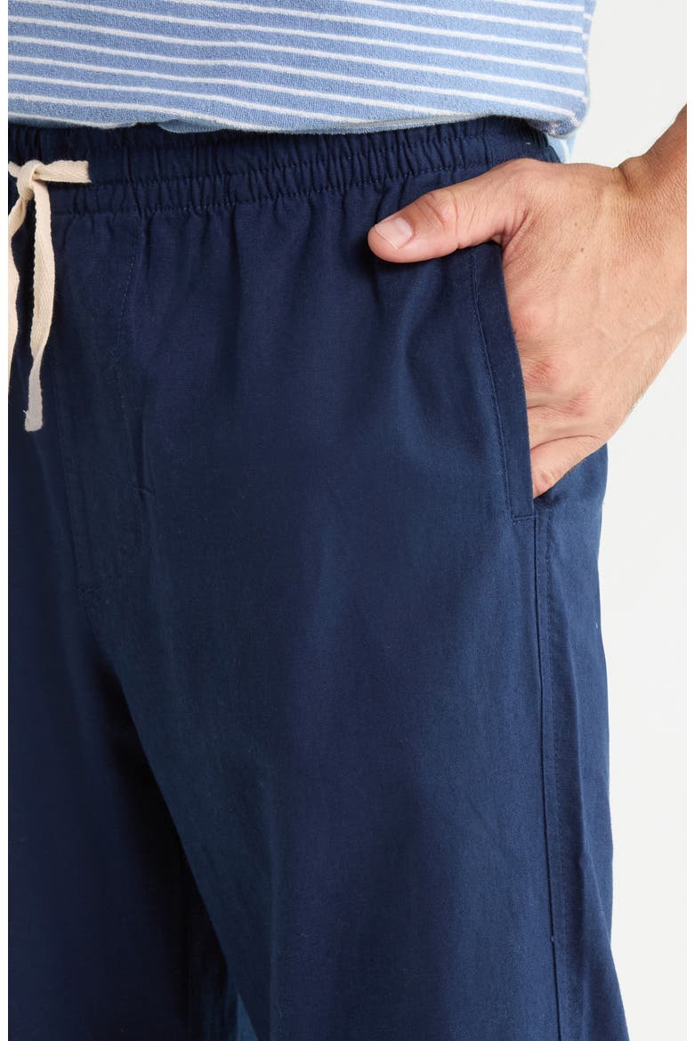 Linen & Cotton Jam Pants, Alternate, color, NAVY
