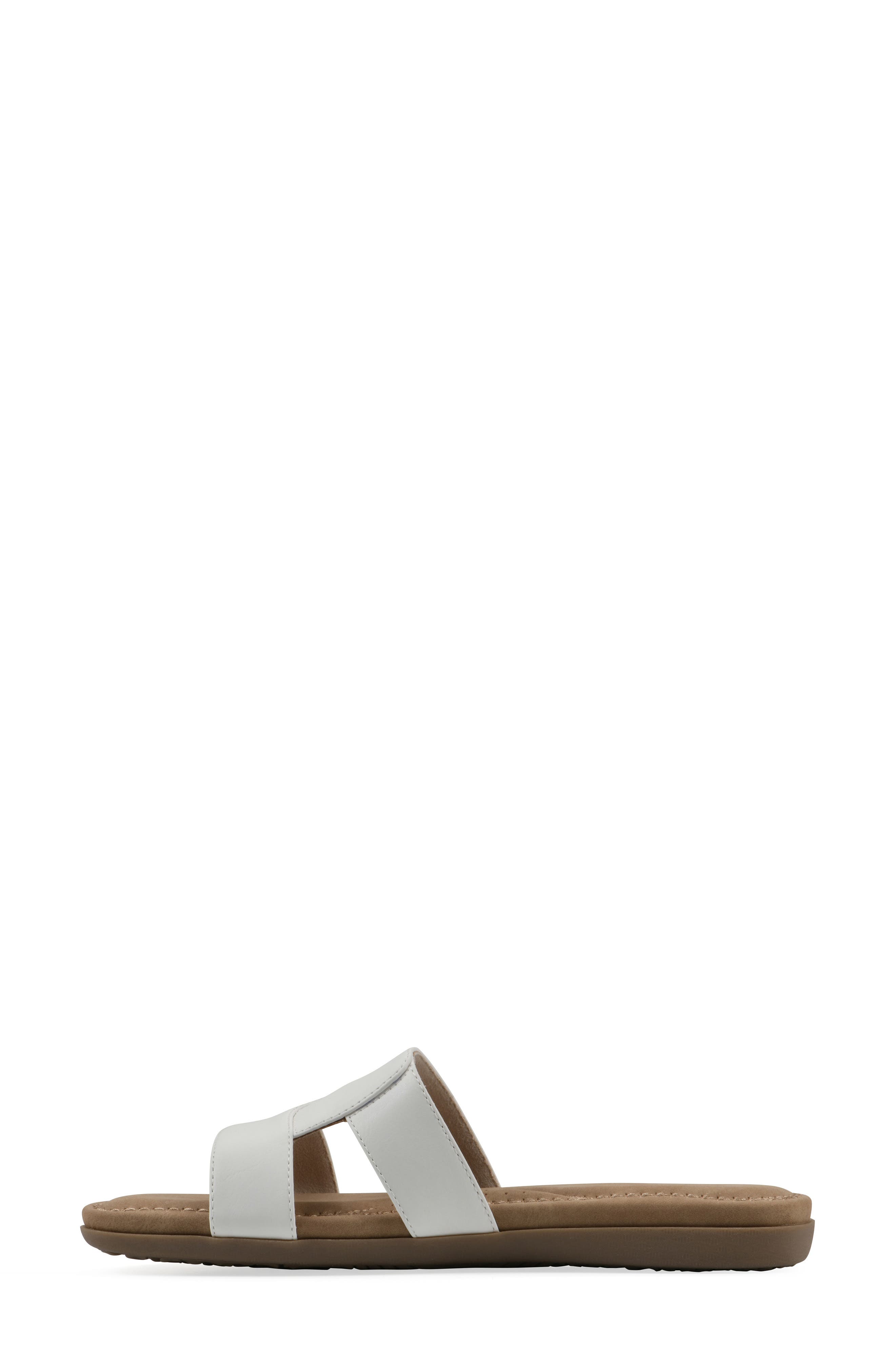 CLIFFS BY WHITE MOUNTAIN Fraida Slide Sandal, Alternate, color, White Nubuck