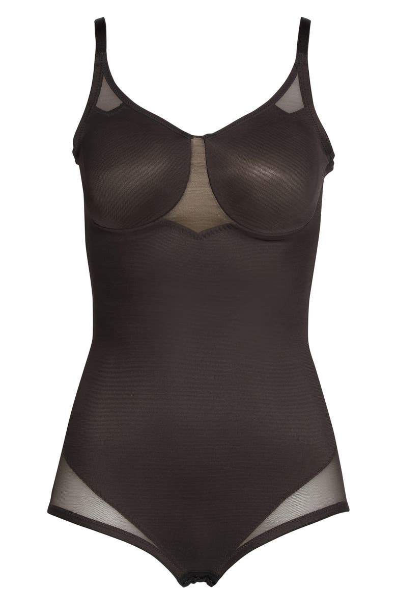 Miraclesuit<sup>®</sup> Sexy Sheer Shaping Underwire Bodysuit, Alternate, color, Black