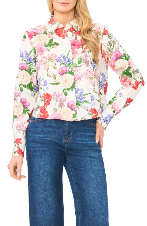 Erin Floral Linen Button-Up Shirt