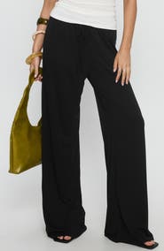 Princess Polly Gavrielle Jersey Drawstring Wide Leg Pants