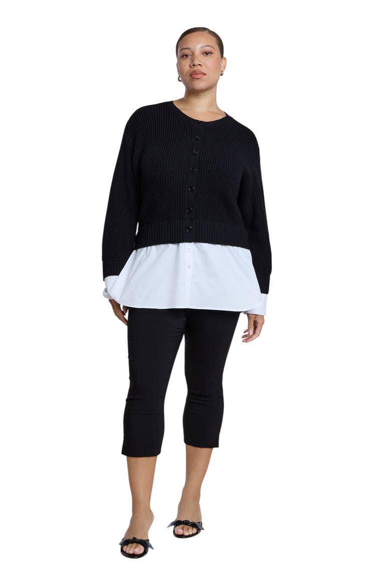 Cinched Zip Front Peplum Sweatshirt (plus), Alternate, color, BLACK ONYX
