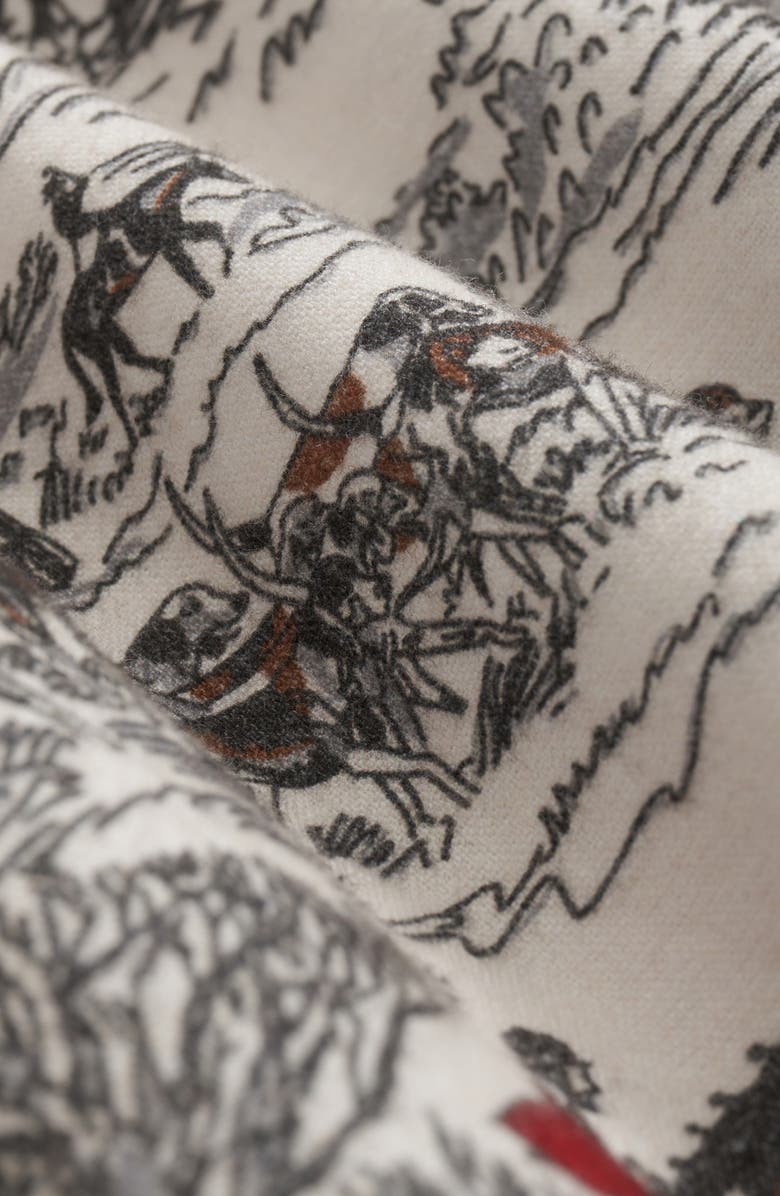 Brooks Brothers Archive Print Flannel Button-Up Shirt, Alternate, color, Oatmeal