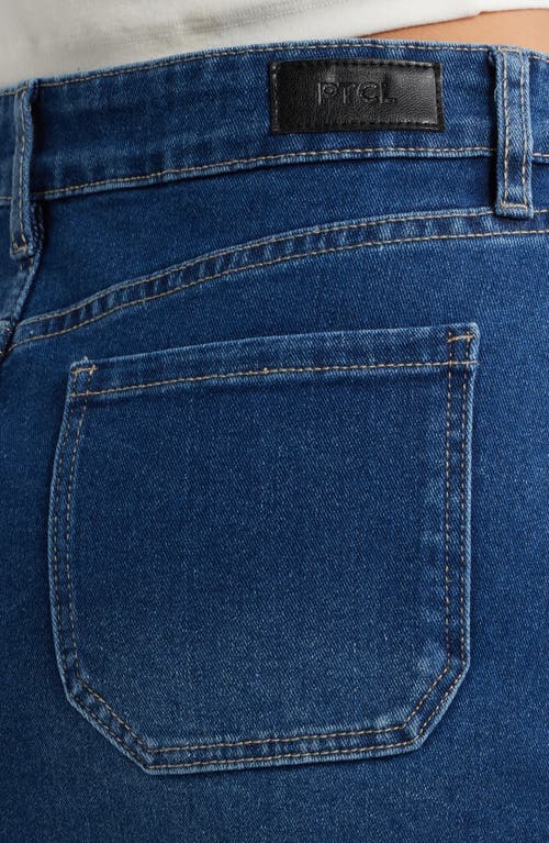 Ptcl Eira Easy Stretch Distressed Denim Miniskirt In Med Ind Decon