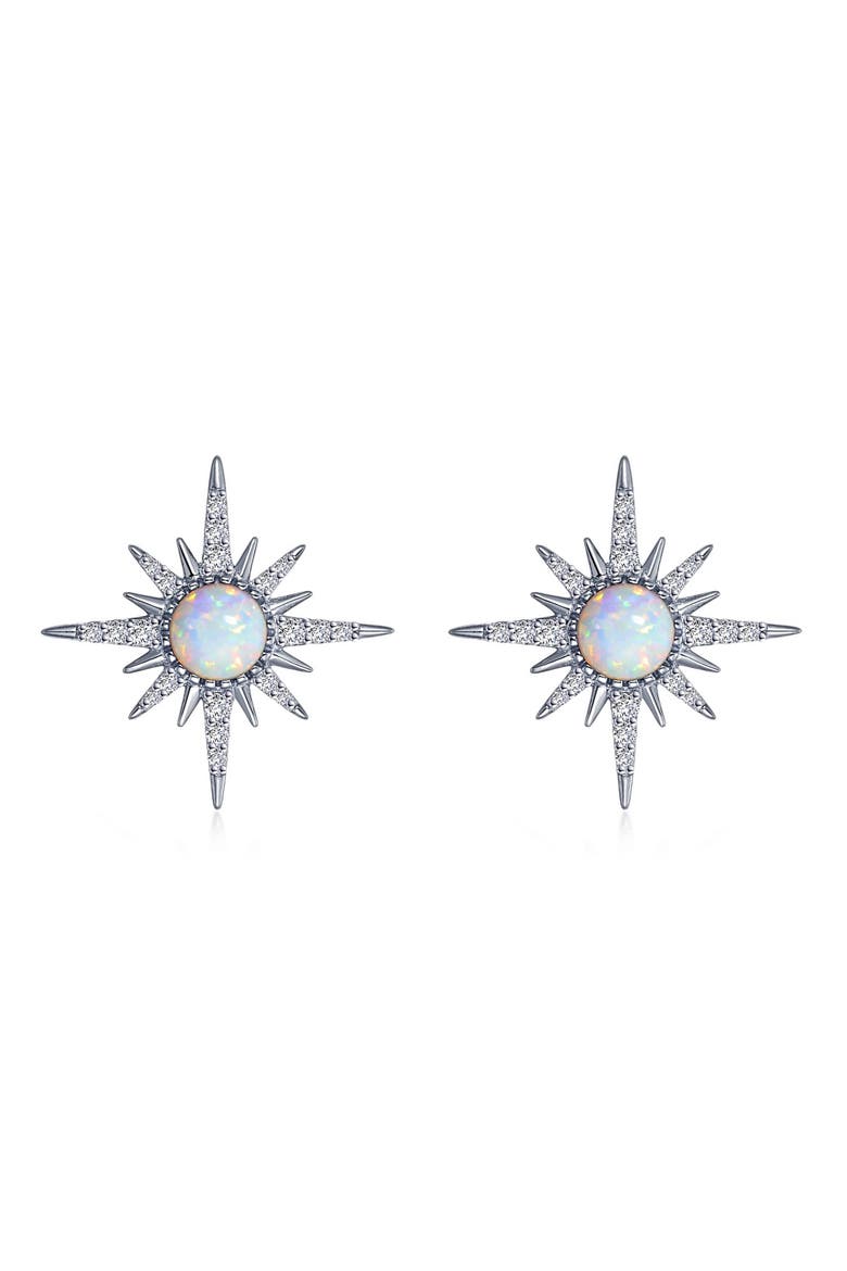 Simulated Diamond Stud Earrings, Main, color, WHITE