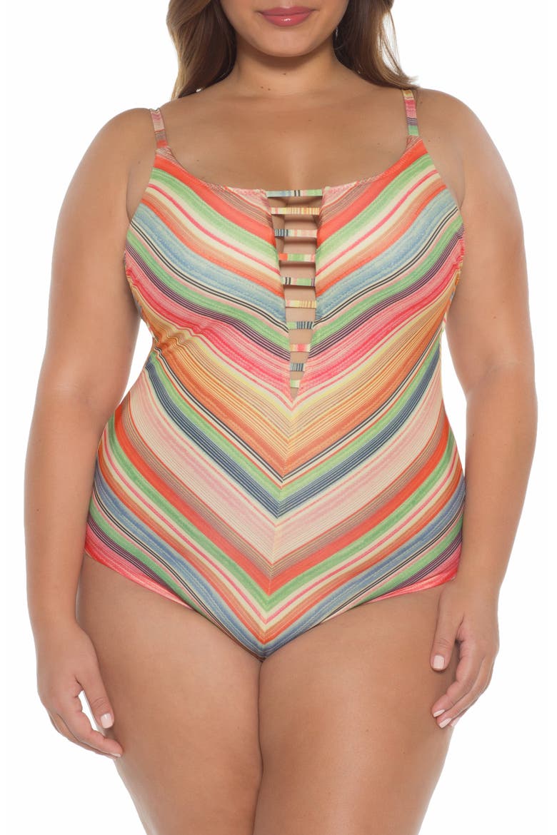 West Village One-Piece Swimsuit, Main, color, MULTI