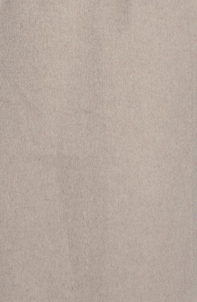 Elie Tahari Annabelle Genuine Fox Fur Trim Double Face Long Wrap Coat, Alternate, color, 