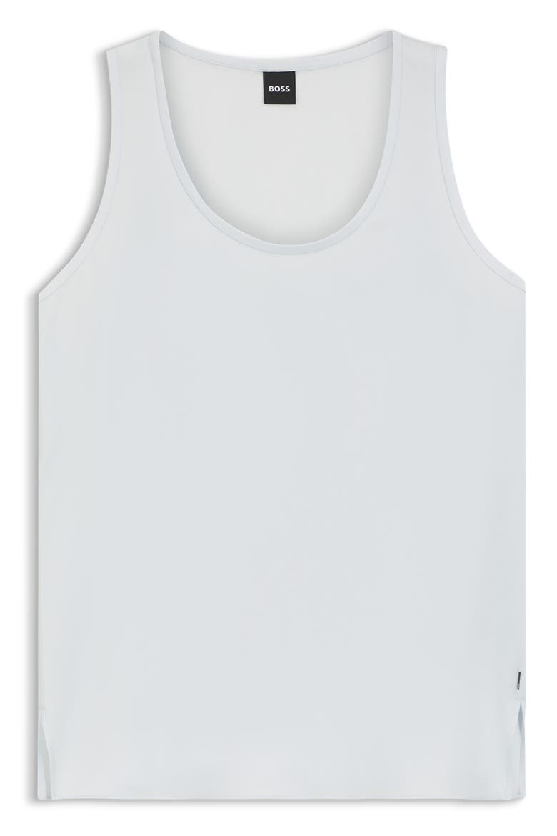 Bettyna Stretch Silk Tank, Main, color, PALE LAGOON