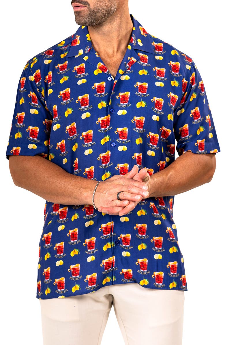 Maceoo Apachi Marthyr0248 Blue Camp Shirt, Alternate, color, 