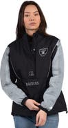 STARTER Women's Starter Black/Silver Las Vegas Raiders Thursday Night Gridiron Half-Zip Jacket