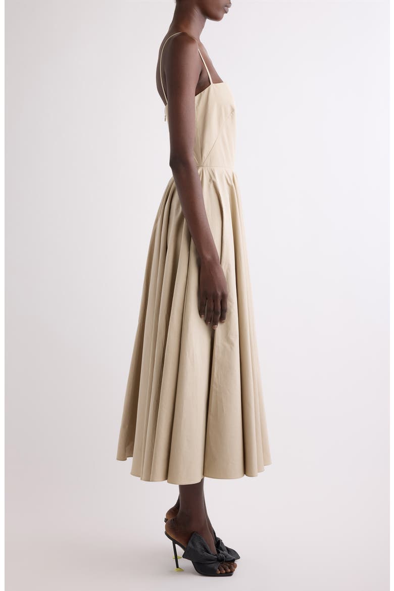 Sliced Cotton Poplin Dress, Alternate, color, BEIGE