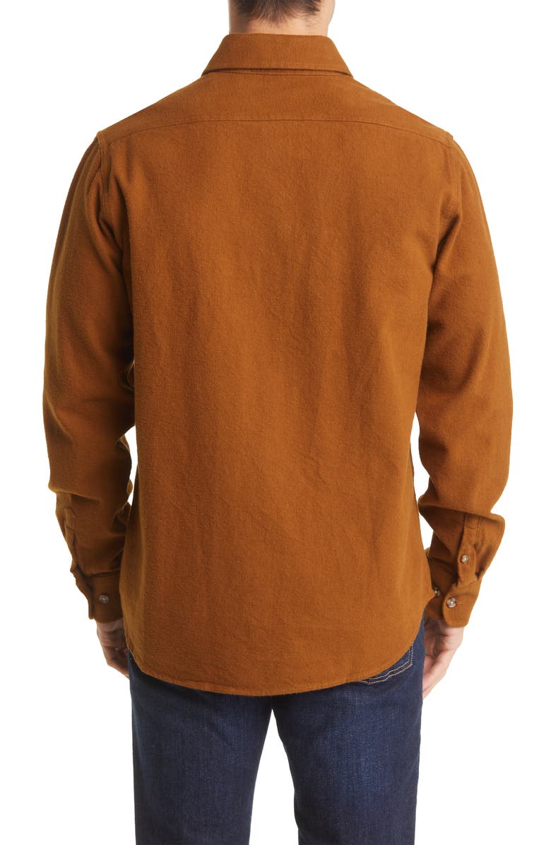 Schott NYC Solid Two-Pocket Flannel Button-Up Shirt, Alternate, color, 