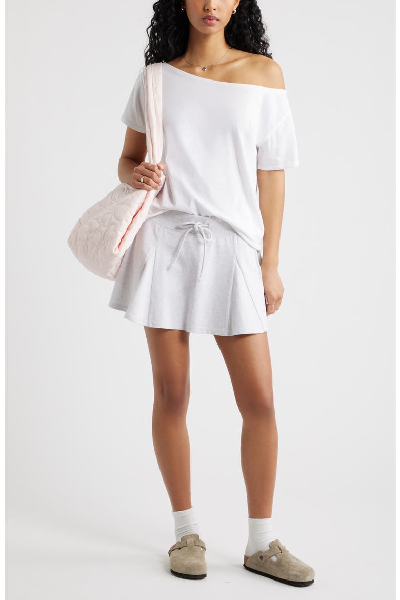 Terry Sporty Skort, Alternate, color, GREY FOG HEATHER