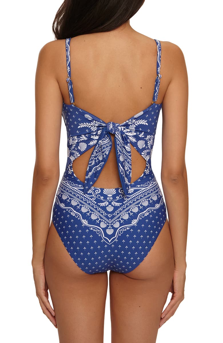 Becca Seaside Ranch One-Piece Swimsuit, Alternate, color, Navy