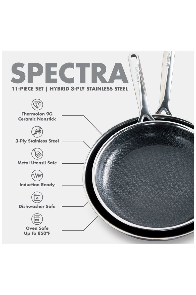 Spectra ThermoBond 10-Piece Stainless Steel Cookware Set, Alternate, color, GREY
