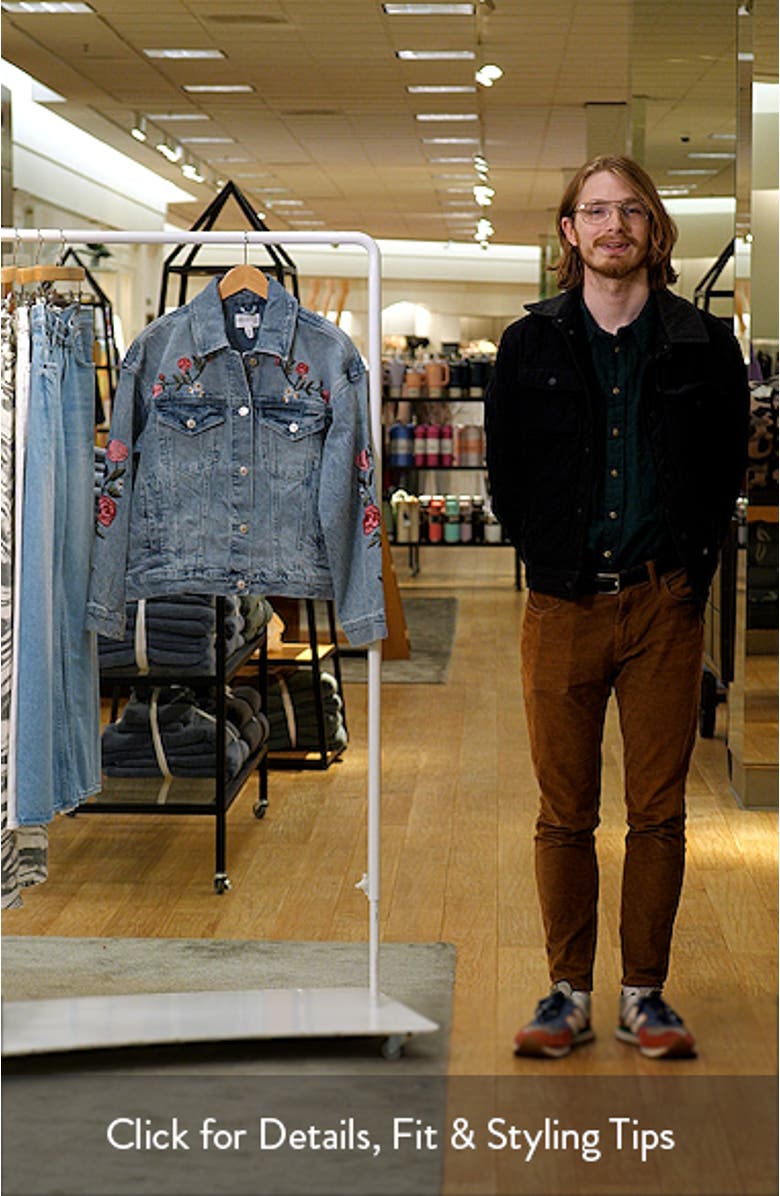 Embroidered Denim Trucker Jacket, sales video thumbnail