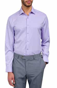 W.R.K Slim Fit Broken Stripe Print Recycled Performance Stretch Dress Shirt