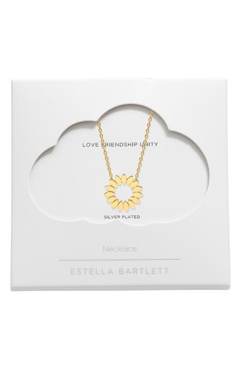 Modern Floral Pendant Necklace