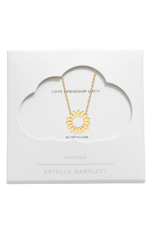 Estella Bartlett Modern Floral Pendant Necklace In Gold