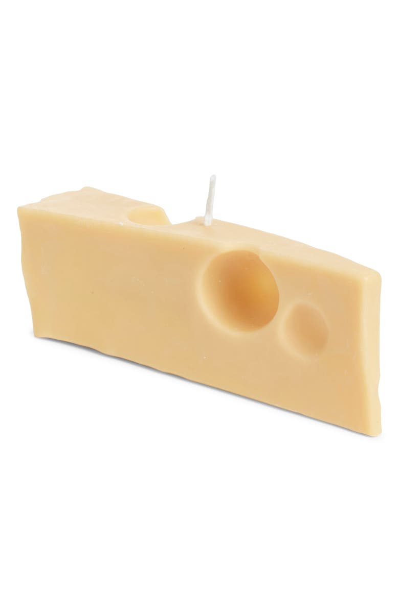 Scandles Swiss Cheese Candle, Main, color, Yellow
