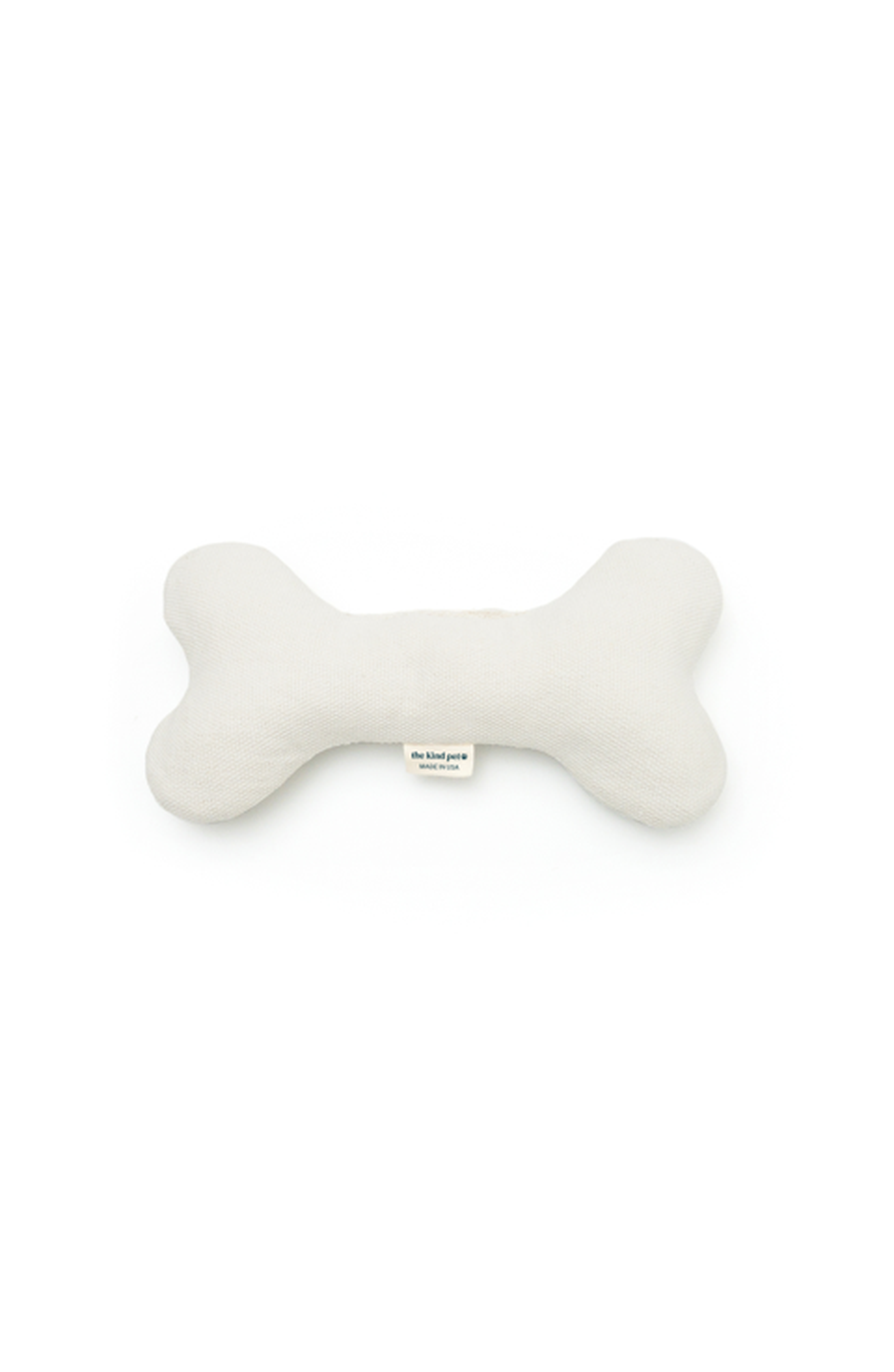 The Kind Pet Plush Hemp Dog Bone Toy for Gentle Chewers in Ivory 