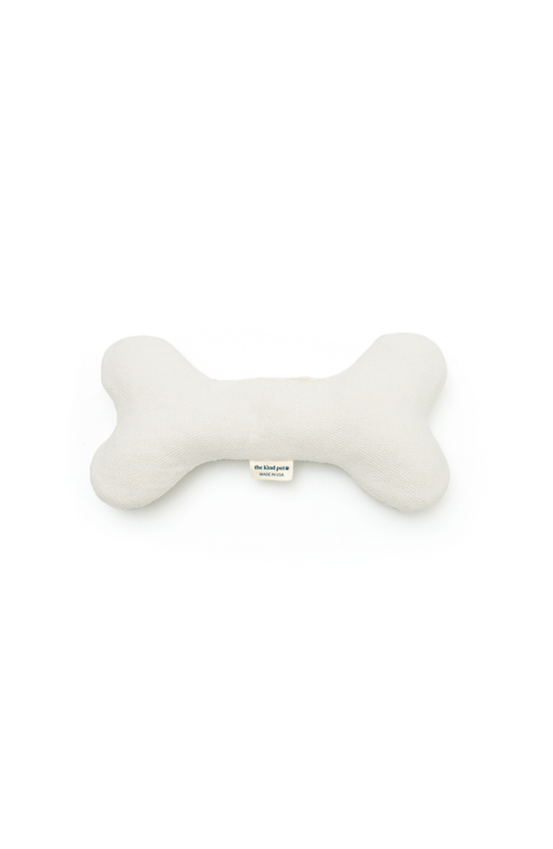 The Kind Pet Plush Hemp Dog Bone Toy for Gentle Chewers, Main, color, Ivory