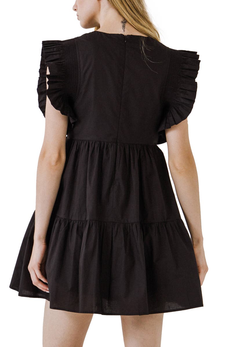English Factory Ruffle Babydoll Minidress, Alternate, color, 