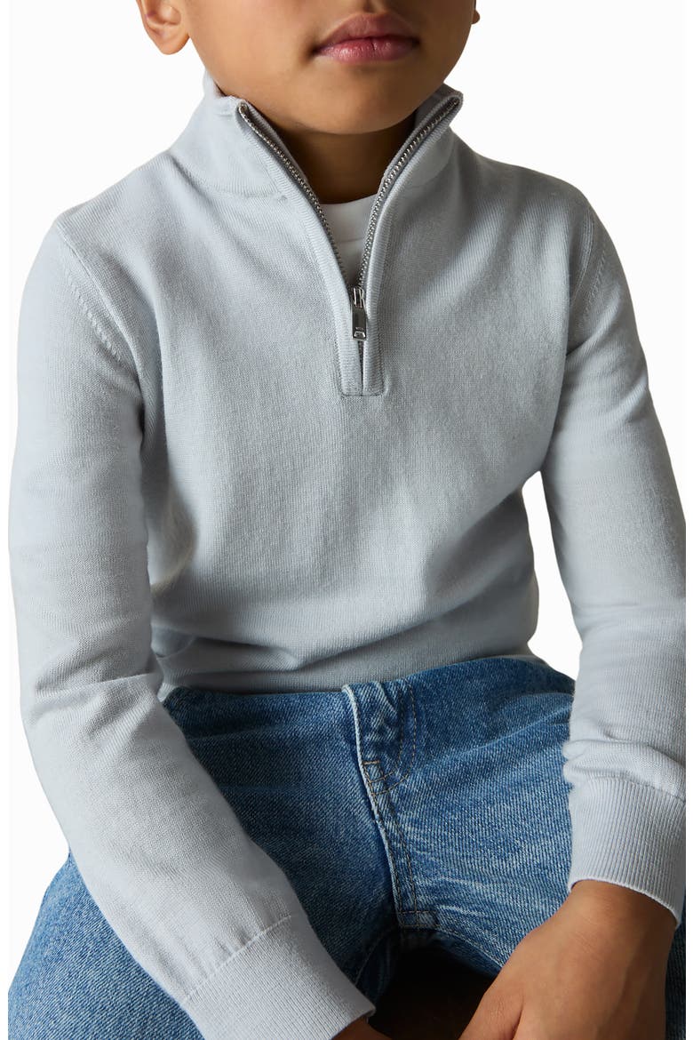 Kids' Blackhall Jr Half Zip Wool Sweater, Alternate, color, ICED BLUE