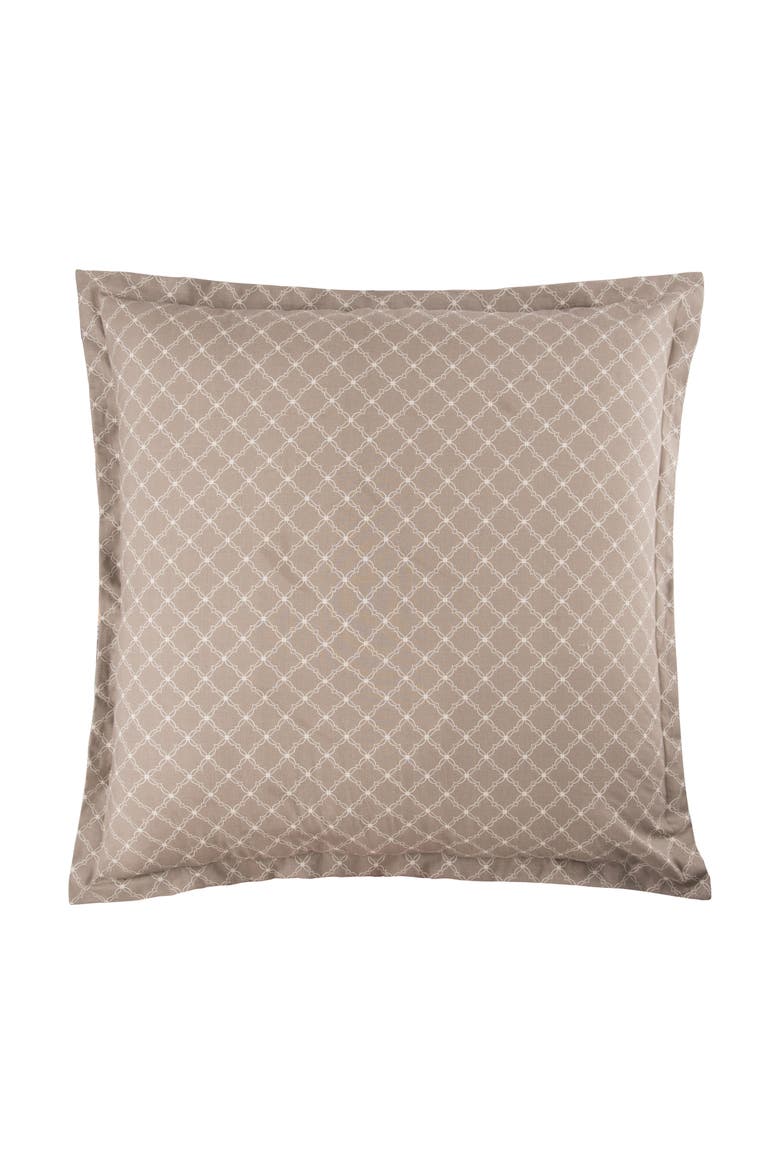 26" x 26" Seraphina Clay Cotton Euro Sham - Machine Washable, Main, color, Brown