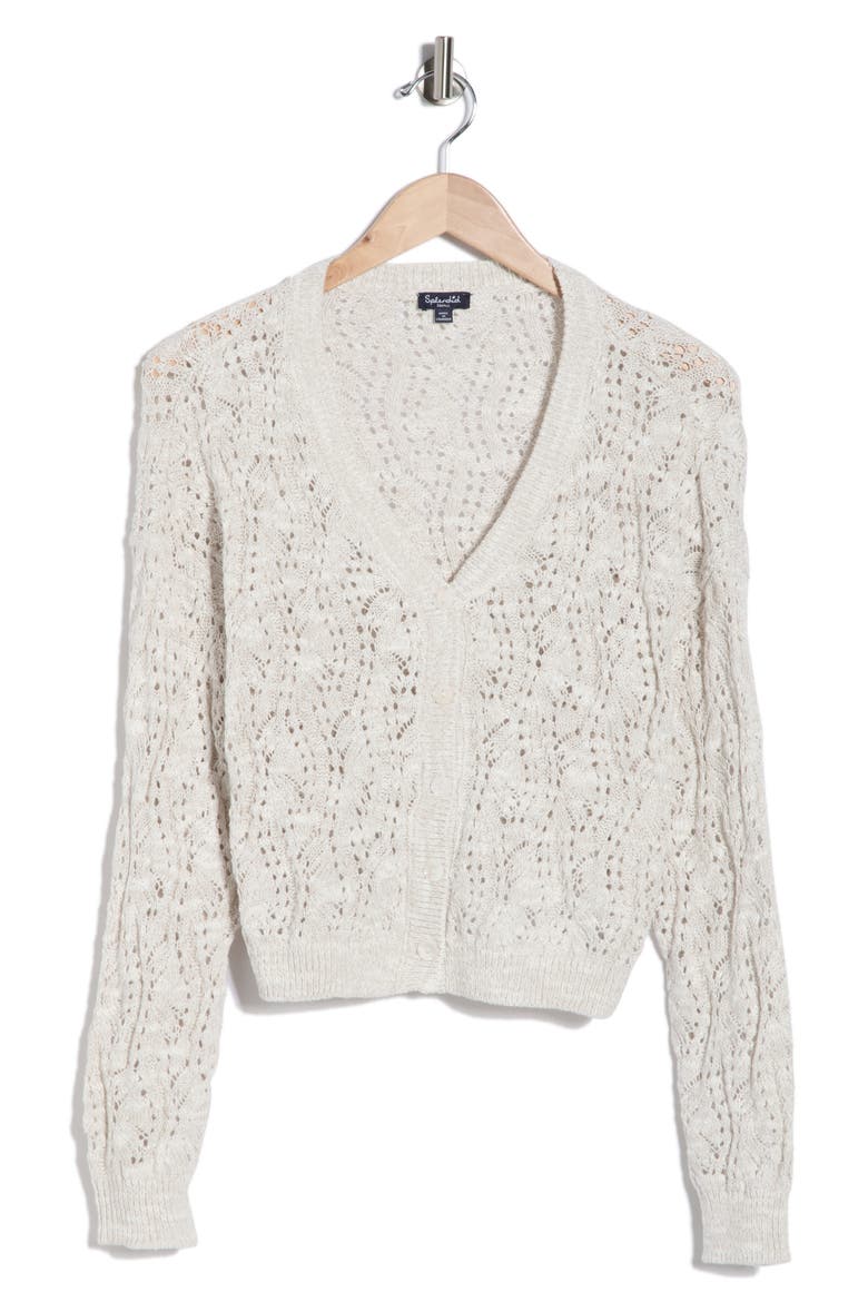 Beach Shell Button Cardigan, Alternate, color, FAWN