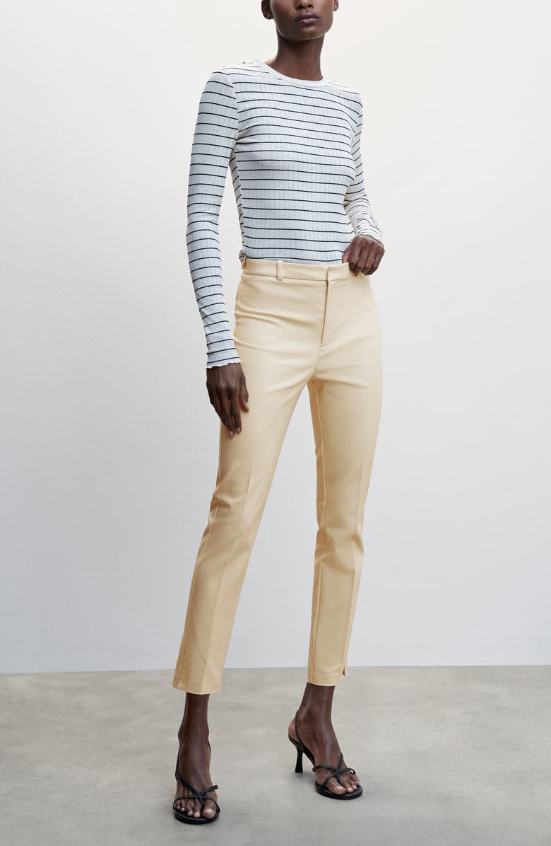 MANGO Slim Fit Trousers, Alternate, color,