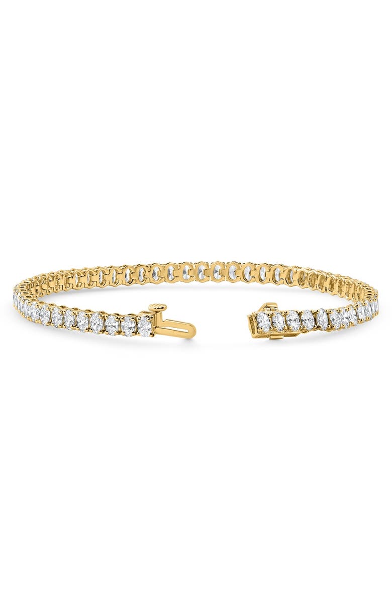 Bliss Diamond 6Ct Oval Cut Diamond Tennis Bracelet 14k Gold Lab Grown 7", Alternate, color, 14K Yellow Gold