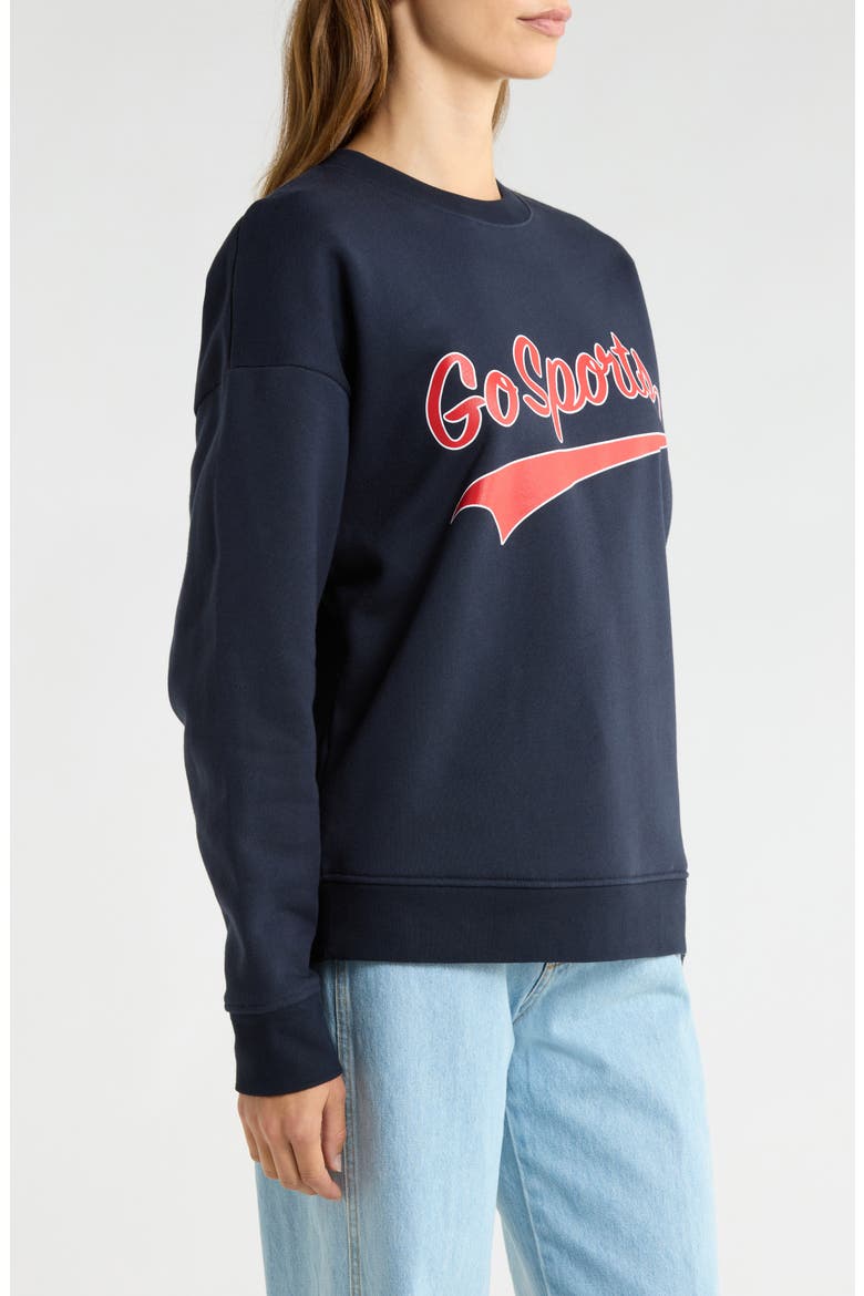 The Go Sports Sweatshirt, Alternate, color, NAVY/ RED/ WHITE