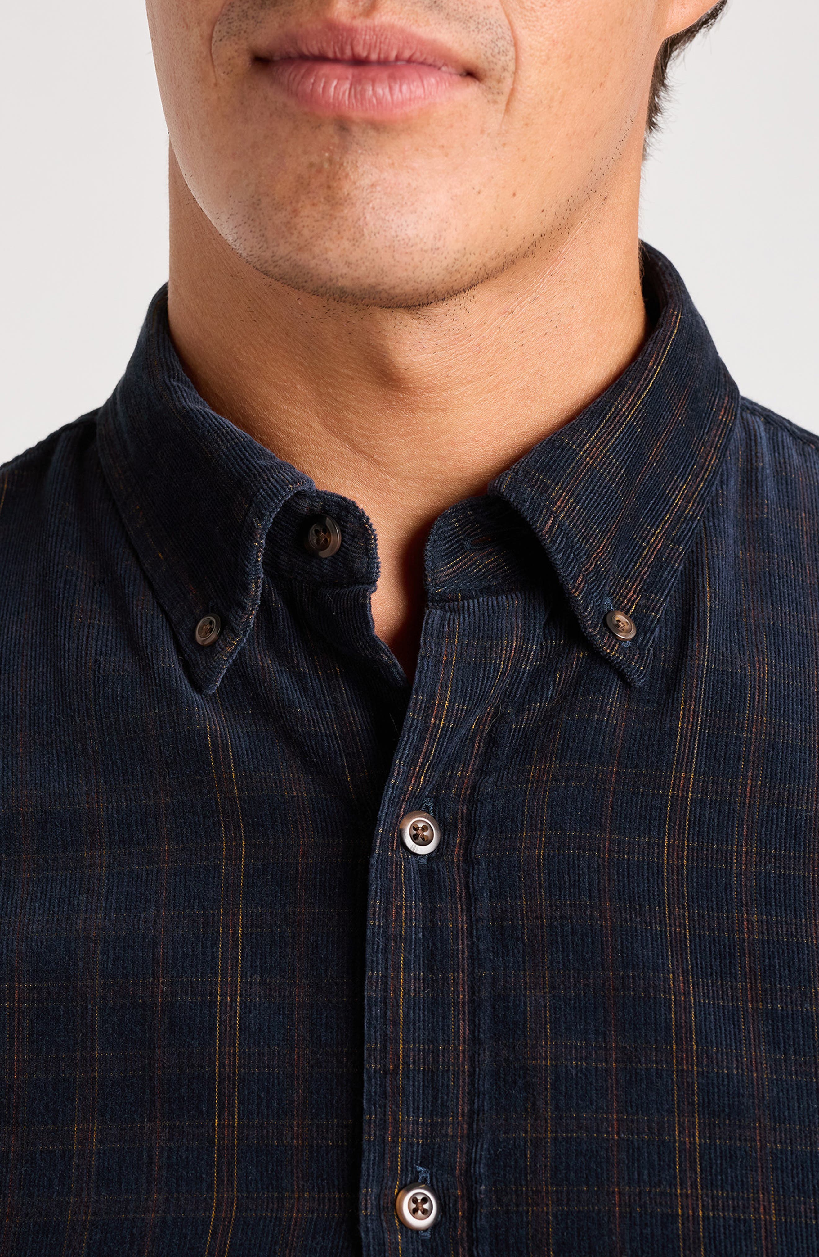 Bonobos Everyday Plaid Long Sleeve Corduroy Button-Down Shirt (Men ...